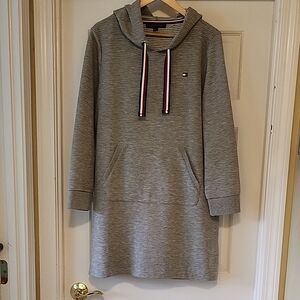 Tommy Hilfiger Gray and White Striped Top